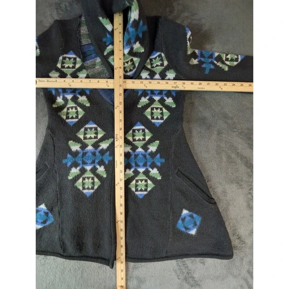 Free People We The Free Navajo Aztec Cardigan Wool Sweater Jacket Size S Boho - Picture 4 of 5